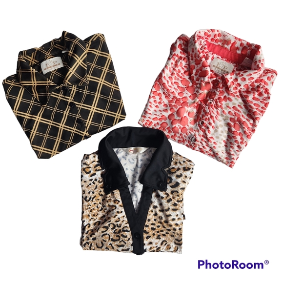 Bundle Of 3 Monterey Club & E P Pro Tour Tech Women's Golf Polo Shirts S & S/P - Picture 14 of 15